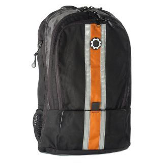 DadGear Backpack Diaper Bag   Center Stripe Orange   Designer Diaper Bags