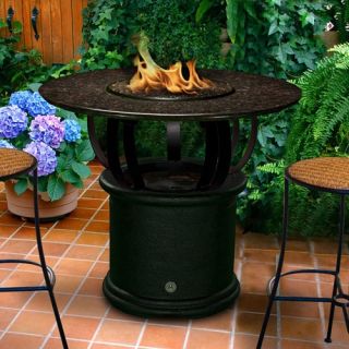 California Outdoor Concepts Del Mar Round Bar Height Fire Pit Table   Fire Pits