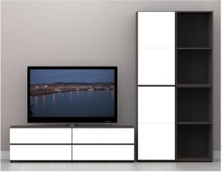 Nexera 60 in. Allure TV Stand with Storage Cabinet   Entertainment Centers