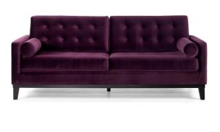 Armen Living Centennial Purple Velvet Sofa   Sofas