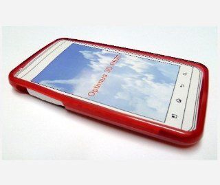 Names4U Red Gel Case Cover Skin Lg Optimus 3D P920 Cell Phones & Accessories