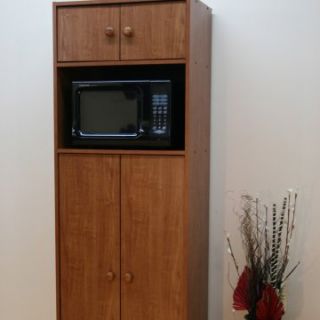 Microwave Pantry Cabinet with Microwave Insert   Microwave Carts