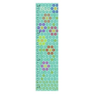 Flower Patterns Personalized Canvas Growth Chart   10W x 39H in.   Kids and Nursery Wall Art