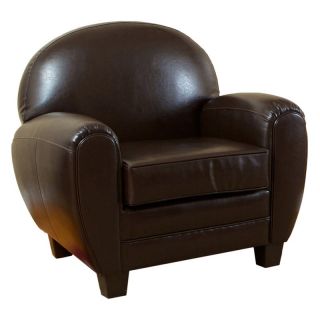 Chocolate Brown Leather Cigar Chair   Club Chairs