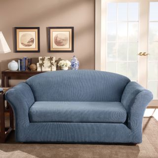 Sure Fit Stretch Stripe Two Piece Sofa Slipcover   Sofa Slipcovers