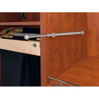 Rev A Shelf RCVR 12 SN 12 in. Designer Series Valet Rod for 12 in. Closets   Satin Nickel   Wood Closet Organizers