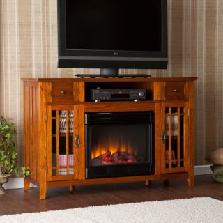 Straton Electric Media Fireplace   Mission Oak   TV Stands