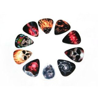 Surfing 1000pcs Mixed 10 Type Cool Colorful Extra Heavy 0.7mm Guitar Picks Musical Instruments