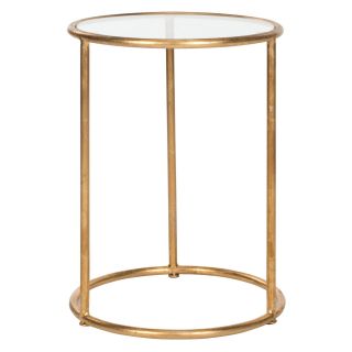 Safavieh Shay Accent Table   Gold/Clear Glass Top   End Tables
