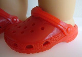 Red Croc Duc Shoes Fit American Girl 18 Inch Doll 