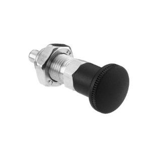 GN 817.1 NI Series Stainless Steel Lock out Type Indexing Plunger with Multiple Pin Lengths, Threaded Body, with Lock Nut, M16 x 1.5mm Thread Size, 28mm Thread Length, Spring Load End 38 N Metalworking Workholding