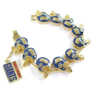  NFL Football New York Giants Gold Charm Bracelet 