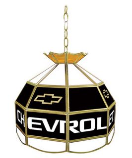 Chevy Bow Tie Stained Glass Pendant Light   GM1660CH   16W in.   Billiard Lights