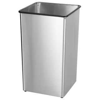 Safco Receptacle Stainless Steel Base 36 Gallon Commercial Trash Can