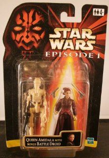 Star Wars EXCLUSIVE Queen Amidala w/ Battle Droid Action Figure 2 pack Episode 1 Toys & Games