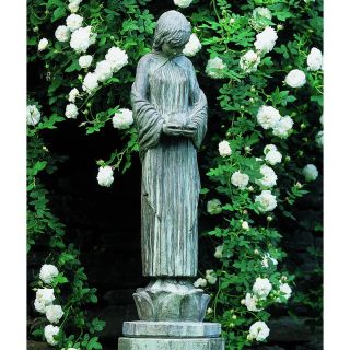 Campania International Wood Nymph Cast Stone Garden Statue   Garden Statues