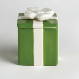 Tag Presents Green and White Filled Scented Wax Candle   Candles & Candleholders