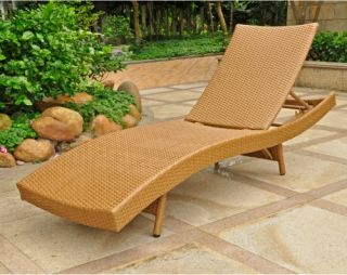 International Caravan Barcelona All Weather Wicker Chaise Lounge   Outdoor Chaise Lounges