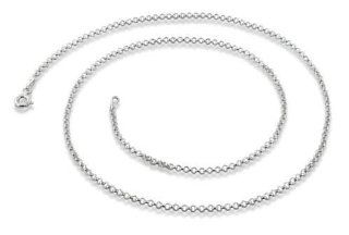 26 Inch 1 Mm Sterling Silver Rolo Chain, Nickel Free,tarnish Free,rhodium Finish,super Flexible and Made in Italy Jewelry