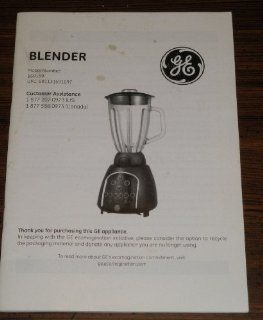 GE Blender Model 16919 Instruction/Recipe Book  Other Products  