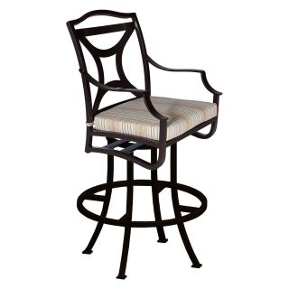 O.W. Lee Madison Swivel Bar Stool With Arms   Outdoor Bar Stools