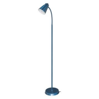 Nuvo Goose Neck Floor Lamp   Metallic Blue   Floor Lamps