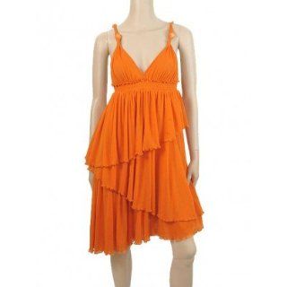 Jean Paul Gaultier Soleil Dress   Orange Tulle Tiered Dress Size S