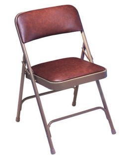 National Public Seating Premium Steel & Vinyl Folding Chair   4 Pack   Card Tables & Chairs