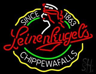 Leinenkugels Chippewa Falls Beer Outdoor Neon Sign 24" Tall x 24" Wide x 3.5" Deep  Business And Store Signs 