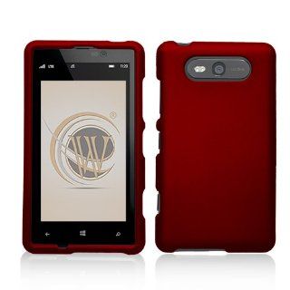 Red Rubberized Hard Case Cover for Nokia Lumia 820 Cell Phones & Accessories