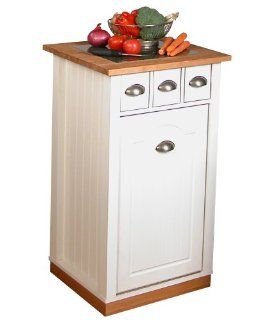 Kitchen Cart   Marble (White/Natural) (35"H x 18"W x 18"D)   Cutting Boards