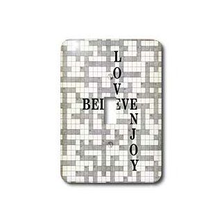 lsp_100599_1 Florene Numbers Symbols And Sayings   Crossword Puzzle With Love Believe n Joy Written   Light Switch Covers   single toggle switch   Wall Plates  