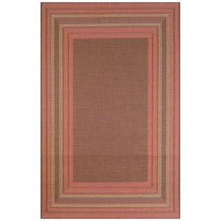 Trans Ocean Terrace Area Rug   Etched Border   Terracotta   Area Rugs