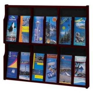 Safco Display Expose Wood 12 Pocket Brochure Rack   Literature Racks