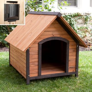 Precision Outback Country Lodge Dog House with Heater   Dog Houses