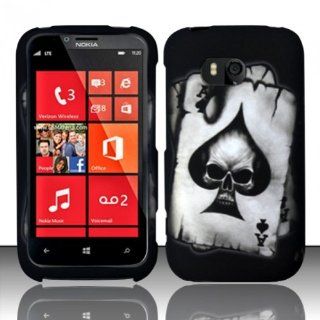 Nokia Lumia 822 Case (Verizon) Electrifying Skull Hard Cover Protector with Free Car Charger + Gift Box By Tech Accessories Cell Phones & Accessories