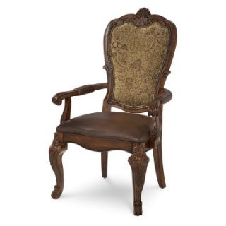A.R.T. Furniture Old World Upholstered Back Arm Chair   Cathedral Cherry   Set of 2   Dining Chairs