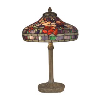 Dale Tiffany Peony Tiffany Replica Purple Table Lamp   Table Lamps