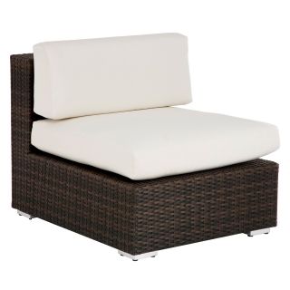 Source Outdoor Manhattan All Weather Wicker Armless Sectional Unit   Wicker Chairs & Seating
