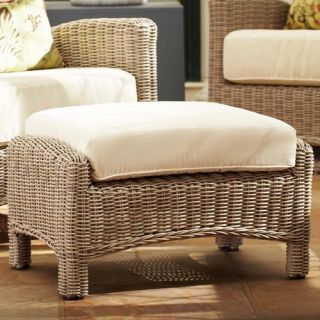 Anacara Pacifica All Weather Wicker Ottoman   Wicker Chairs & Seating