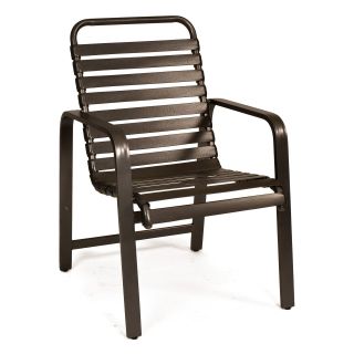 Woodard Landings Strap Stackable Dining Chair   Outdoor Dining Chairs