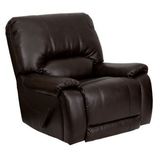 Flash Furniture OverStuffed Leather Pull Lever Rocker Recliner   Recliners