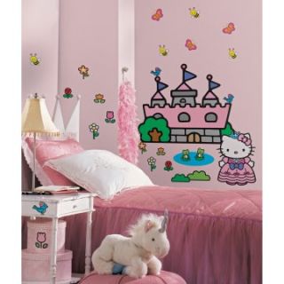 Hello Kitty Princess Castle Giant Appliques   Wall Decals