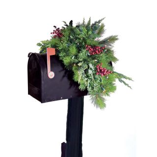 36 in. Estate Pre lit LED Mailbox Swag   Battery Operated   Christmas Swags