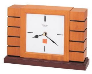 Frank Lloyd Wright Collection   Usonian Mantel Clock by Bulova   Mantel Clocks