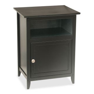 Winsome Black End Table with Storage Cube   End Tables
