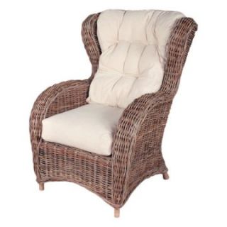 Key Largo Wing Chair   Wicker Furniture