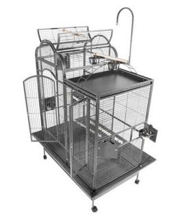 A&E Cage Co. Stainless Steel Split Level Cage   Bird Cages