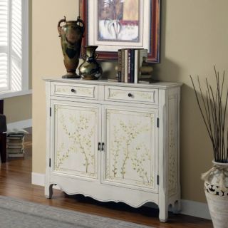 Powell Hand Painted 2 Door Console   White   246 332   Console Tables