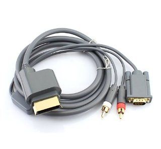 Generic VGA L R Channel HD High Definition HDTV Lead AV Cable for Xbox 360 Video Games
